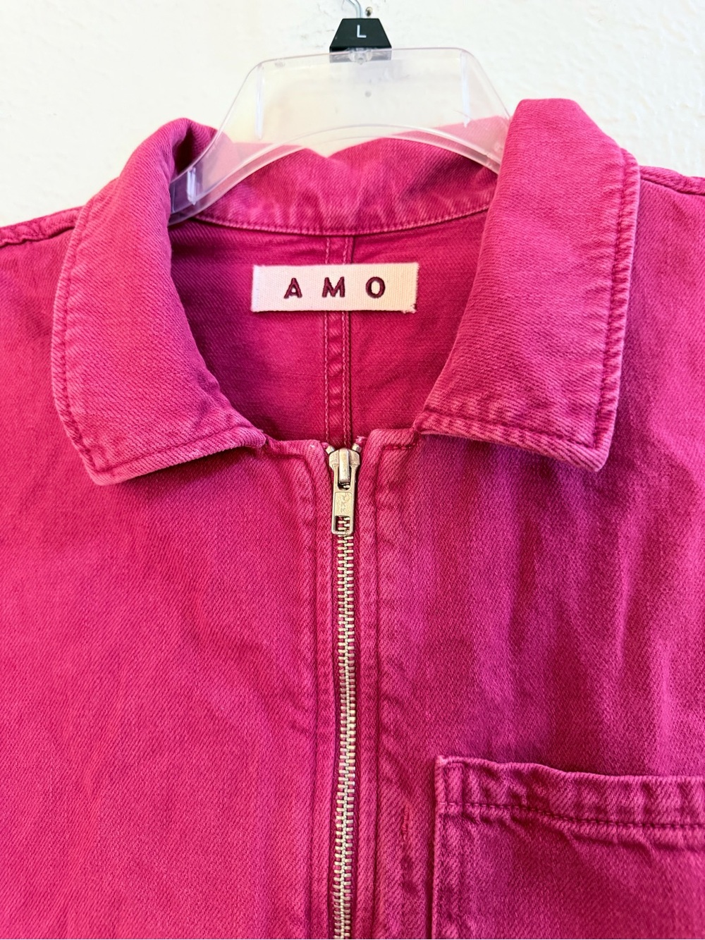 AMO Red Short-Sleeve Zip Front Romper - Picture 4 of 9